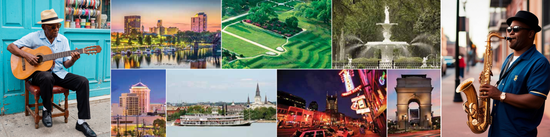 Collage - The American South, USA